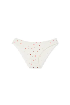 Culotte en pointelle à motifs cœurs