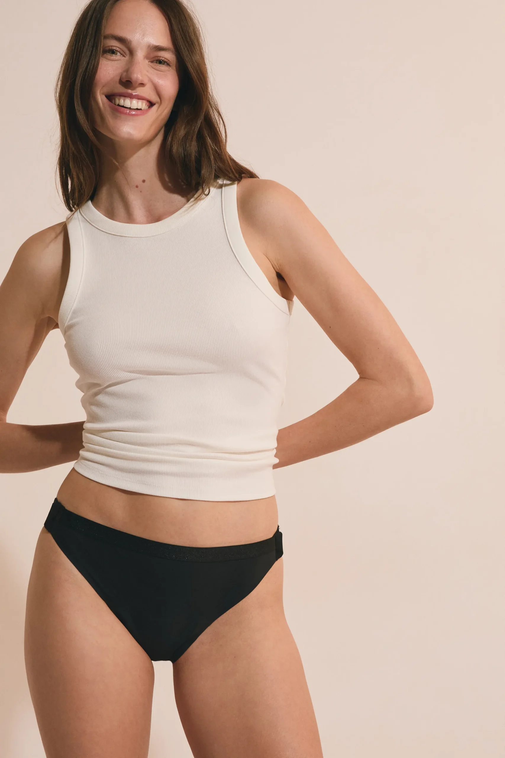 Culotte menstruelle en microfibre avec agrafes ajustables - Flux abondant