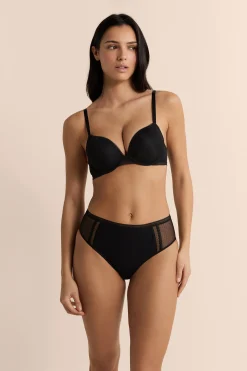 Culotte midi avec détails en dentelle