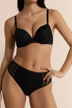 Culotte midi avec détails en dentelle