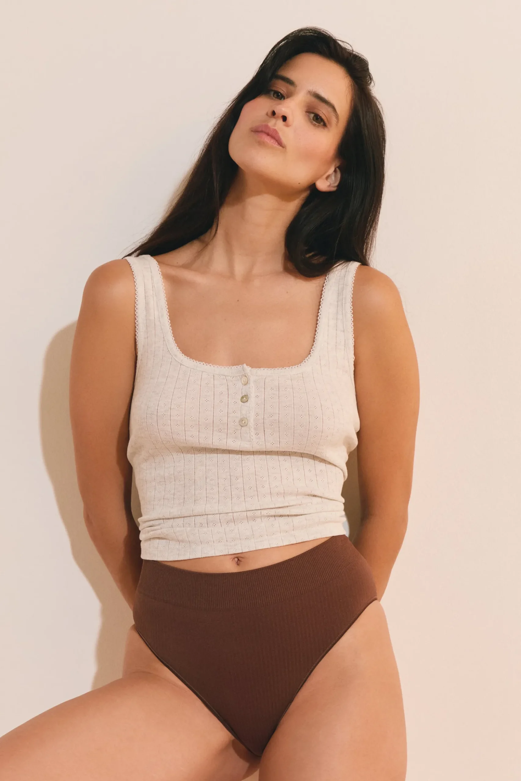 Culotte midi échancrée