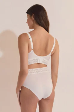 Culotte midi de maternité détails dentelle