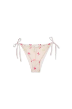 Culotte à nouer en tulle brodée