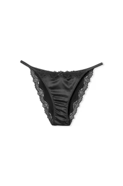 Culotte satinée avec détails dentelle