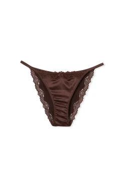 Culotte satinée avec détails dentelle