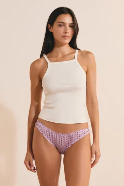 Culotte satinée avec motifs