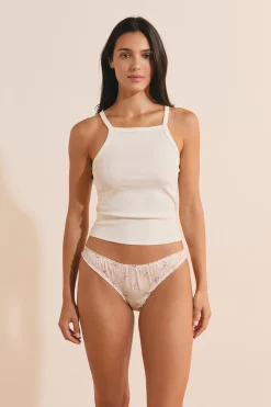 Culotte satinée avec motifs