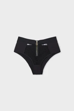 Culotte taille haute en dentelle