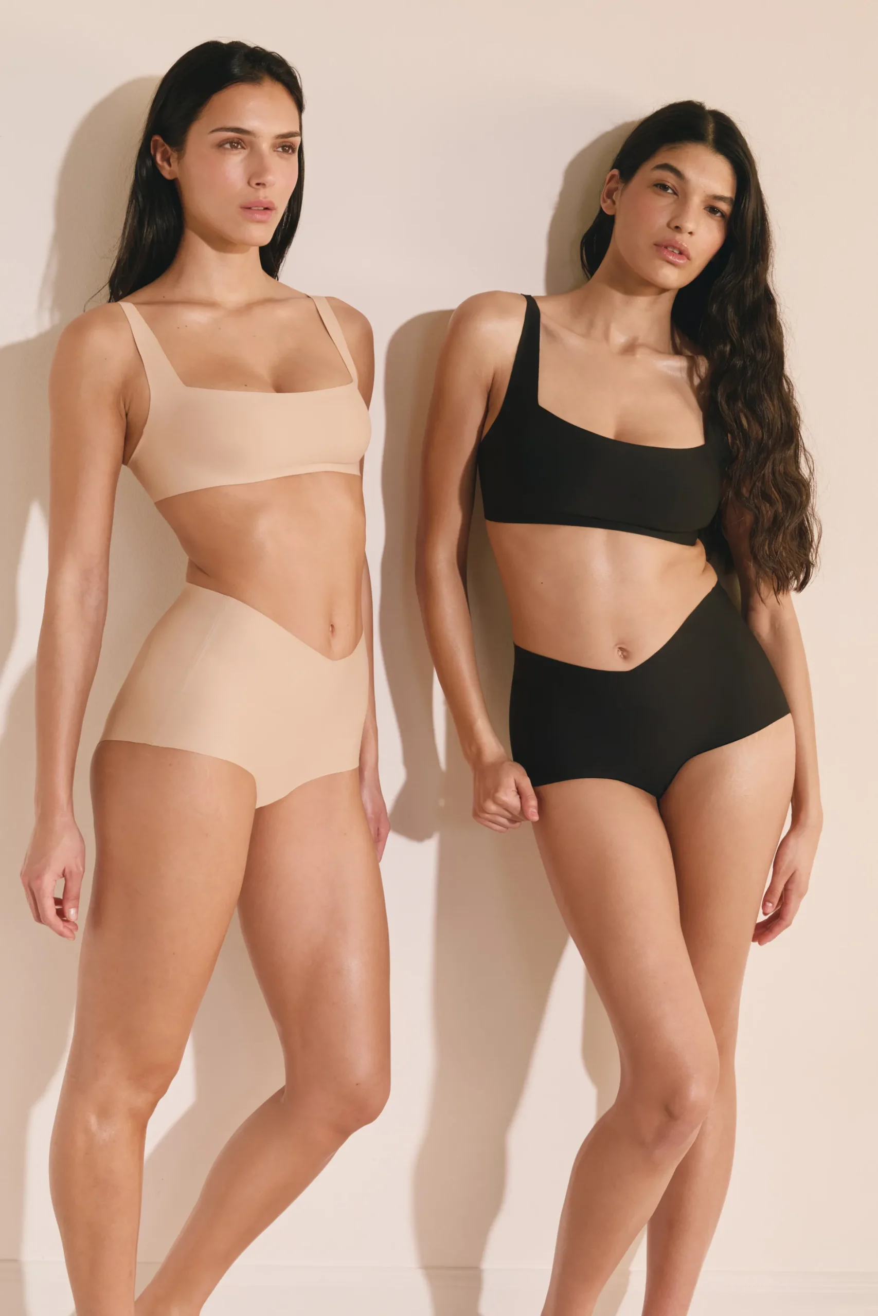Culotte taille midi en microfibre effet push-up