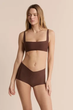 Culotte taille midi en microfibre effet push-up