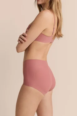 Culotte taille midi en microfibre effet push-up