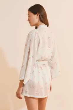 Déshabillé à motif fleuri