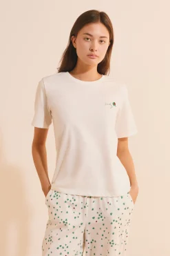 Ensemble de pyjama 2 pièces avec motifs trèfle en coton
