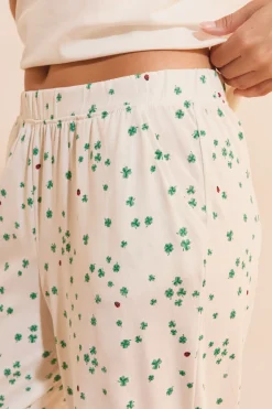 Ensemble de pyjama 2 pièces avec motifs trèfle en coton