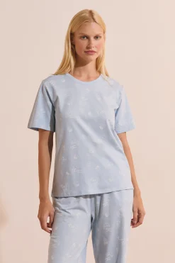 Ensemble de pyjama 2 pièces à motifs croissants en coton