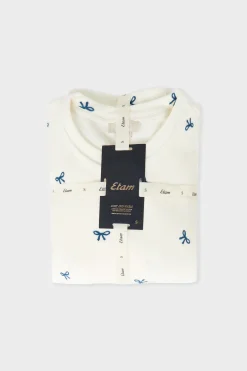 Ensemble de pyjama 2 pièces à motifs noeuds en velours