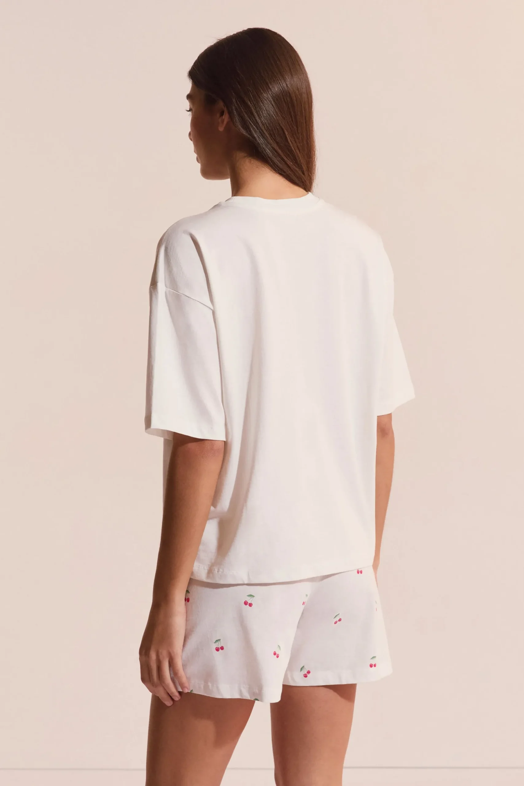 Ensemble de pyjama vichy 2 pièces à motif cerise