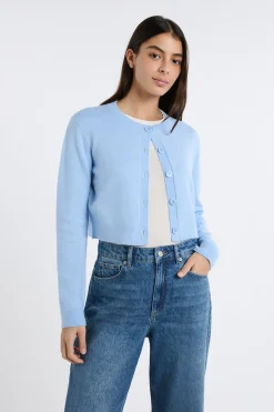 Gilet cropped avec laine