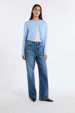 Gilet cropped avec laine