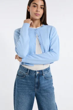 Gilet cropped avec laine