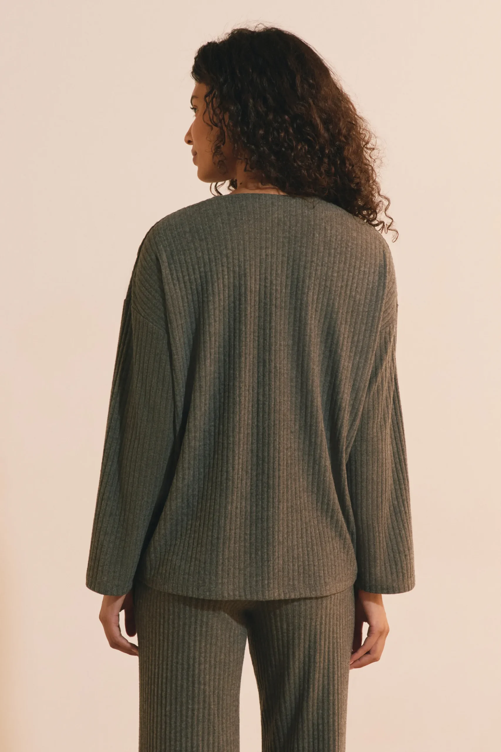Gilet de pyjama côtelé