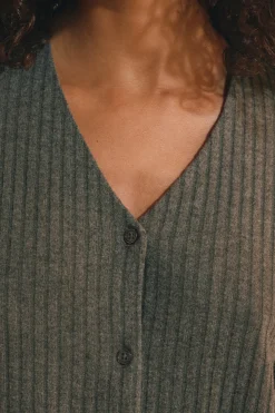 Gilet de pyjama côtelé