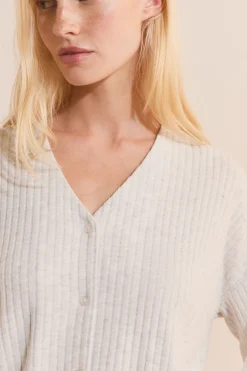 Gilet de pyjama côtelé