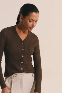 Gilet en coton côtelé