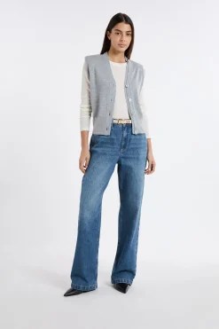 Gilet sans manches boutonné