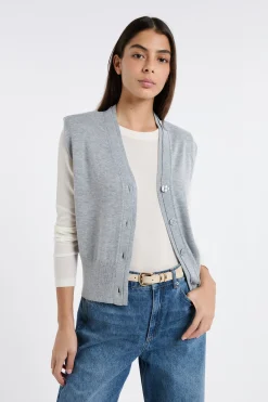 Gilet sans manches boutonné