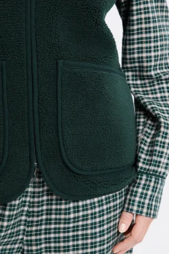 Gilet sans manches effet sherpa