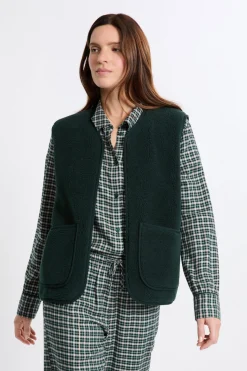 Gilet sans manches effet sherpa