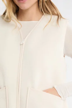 Gilet sans manches effet sherpa