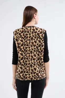 Gilet sans manches effet sherpa