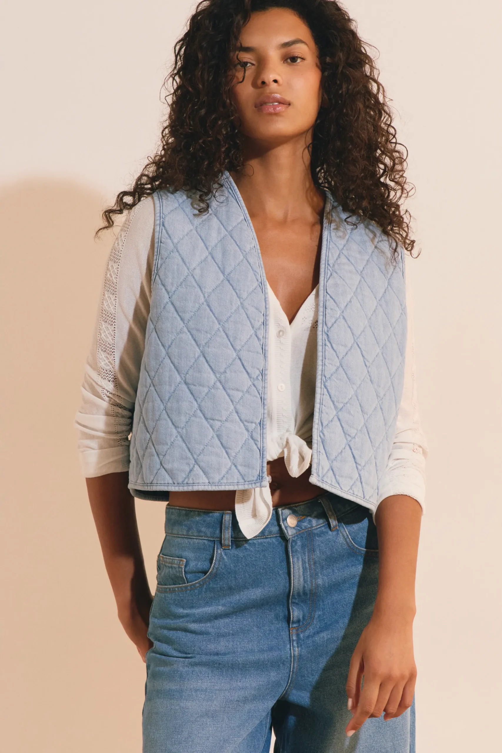 Gilet sans manches en coton