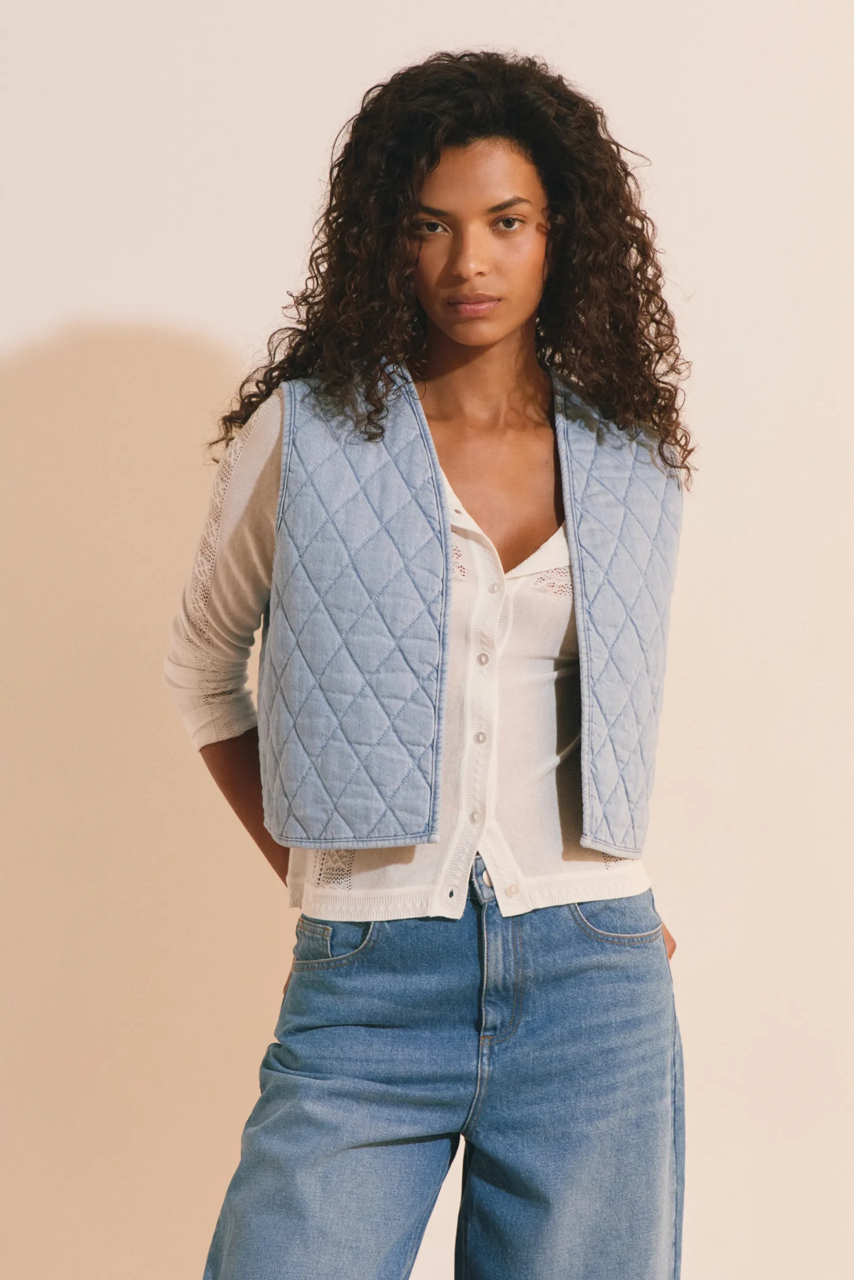Gilet sans manches en coton
