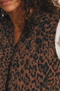Gilet sans manches en coton à motifs