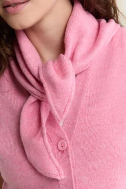 Gilet sans manches en tricot avec foulard