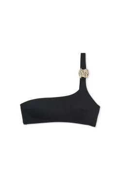 Haut de maillot brassière asymétrique avec détail bijou - Etam x Hôtel Mahfouf