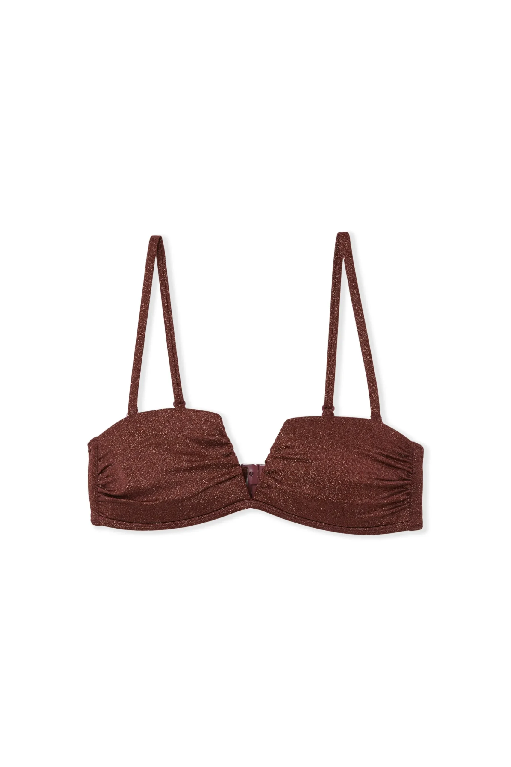 Haut de maillot de bain bandeau pailleté avec bretelles amovibles