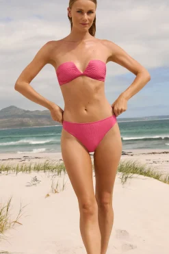 Haut de maillot de bain bandeau pailleté avec bretelles amovibles