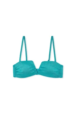 Haut de maillot de bain bandeau pailleté avec bretelles amovibles