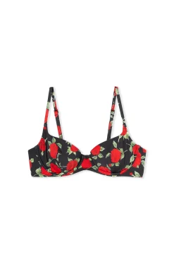 Haut de maillot de bain corbeille à motif floral