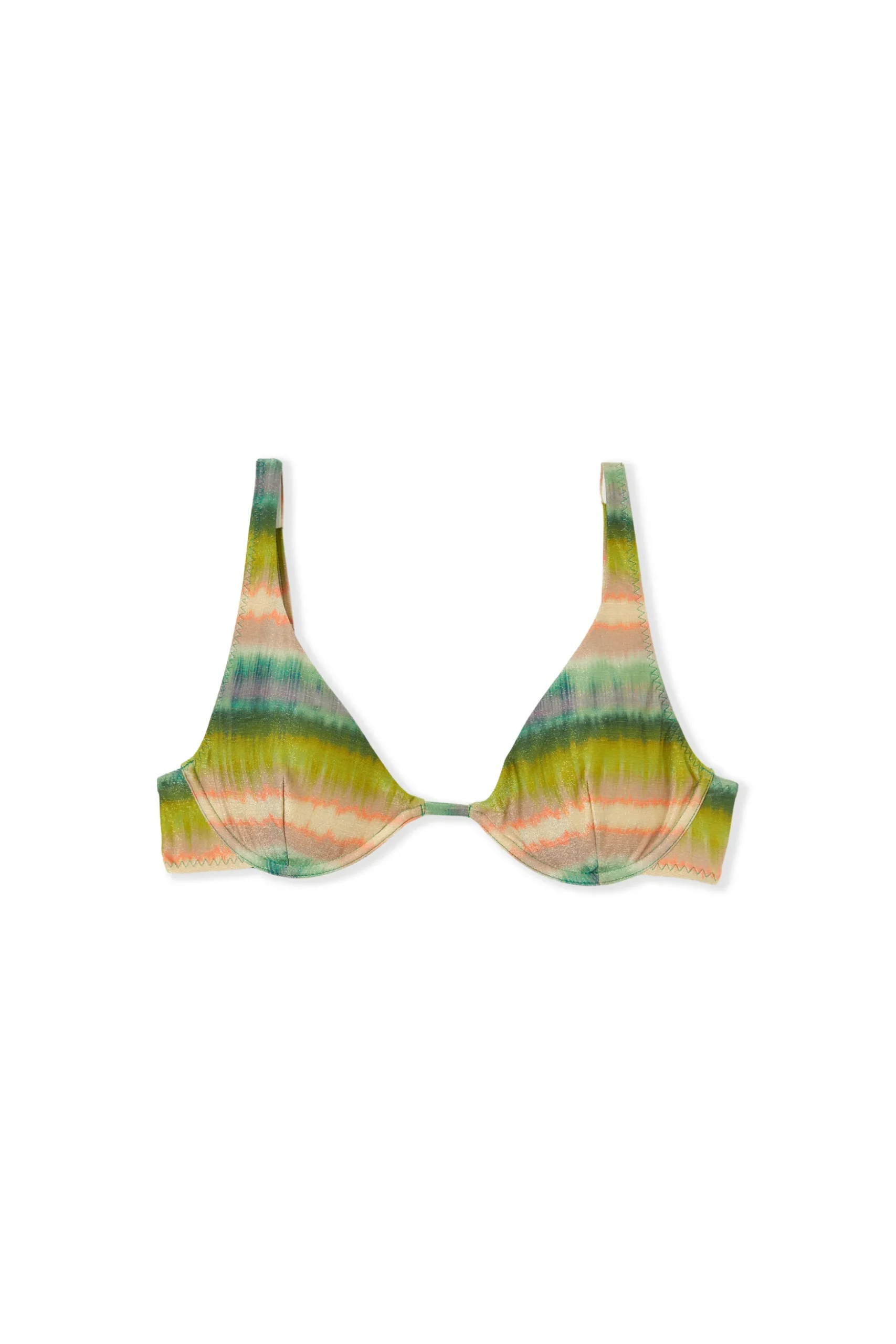 Haut de maillot de bain corbeille imprimé pailleté