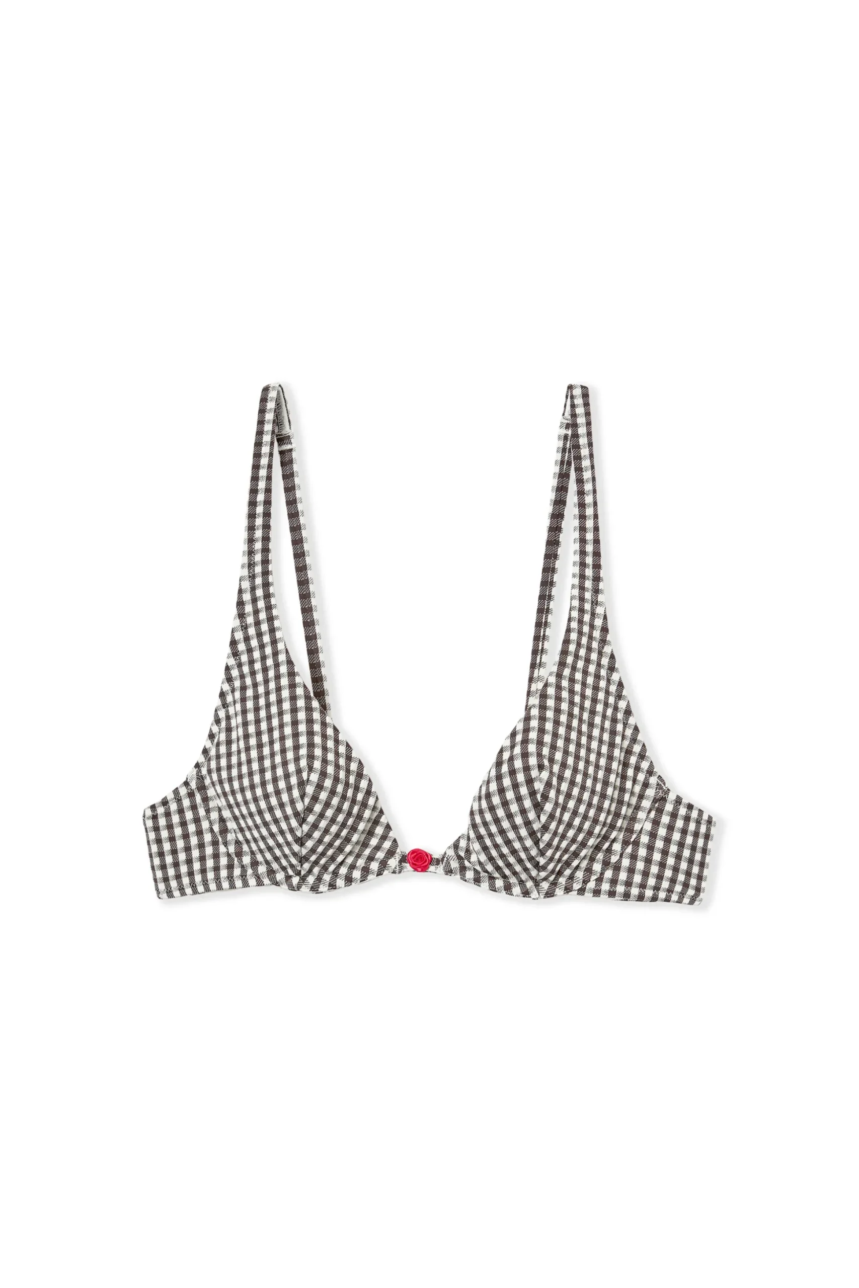 Haut de maillot de bain corbeille vichy