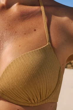 Haut de maillot de bain push-up pailleté