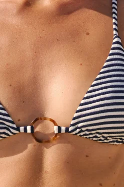 Haut de maillot de bain triangle détail anneau