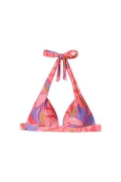 Haut de maillot de bain triangle fleuri