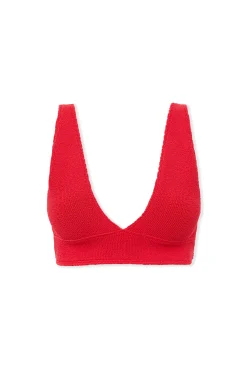 Haut de maillot de bain triangle en matière extensible