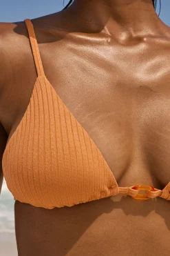 Haut de maillot de bain triangle multi positions pailleté